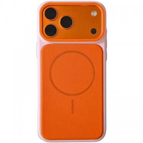 Чохол PC Textile Hybrid with Magnetic Fit для Apple iPhone 17 Pro (6.3") Pink / Orange