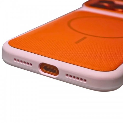 Чохол PC Textile Hybrid with Magnetic Fit для Apple iPhone 17 Pro (6.3") Pink / Orange