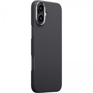 Чехол PC Carbon Protection Slim with MagSafe для Apple iPhone 16 (6.1") Черный