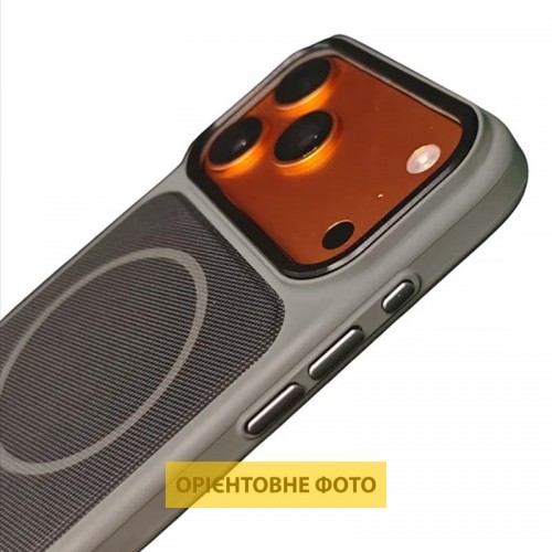 Чехол PC Textile Hybrid with Magnetic Fit для Apple iPhone 15 (6.1") Серый / Черный