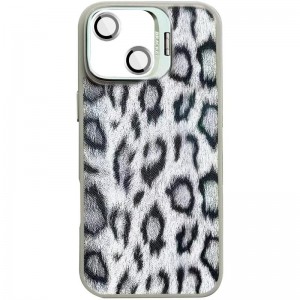 Чохол TPU+PC Wild Leopard with Magnetic Fit and Lens для Apple iPhone 13 / 14 (6.1") Grey