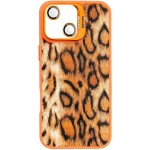 Чохол TPU+PC Wild Leopard with Magnetic Fit and Lens для Apple iPhone 13 / 14 (6.1") Orange