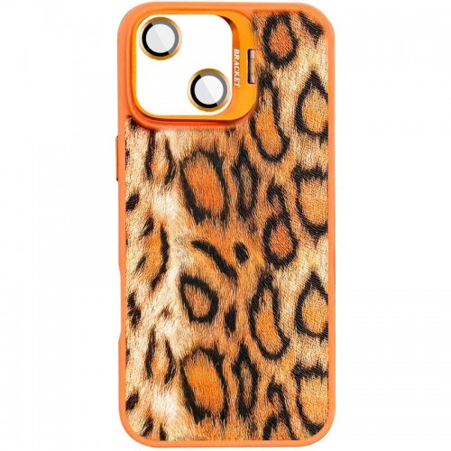 Чохол TPU+PC Wild Leopard with Magnetic Fit and Lens для Apple iPhone 13 / 14 (6.1") Orange