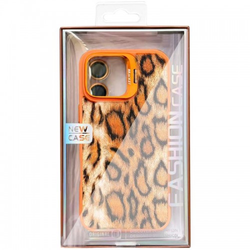 Чохол TPU+PC Wild Leopard with Magnetic Fit and Lens для Apple iPhone 13 / 14 (6.1") Orange