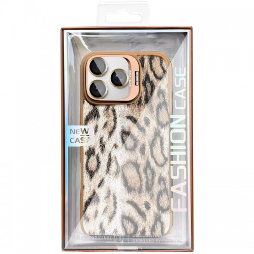Чохол TPU+PC Wild Leopard with Magnetic Fit and Lens для Apple iPhone 15 Pro (6.1") Brown