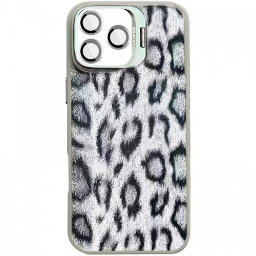 Чохол TPU+PC Wild Leopard with Magnetic Fit and Lens для Apple iPhone 15 Pro (6.1") Grey