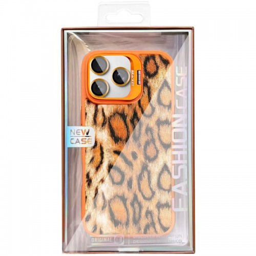 Чохол TPU+PC Wild Leopard with Magnetic Fit and Lens для Apple iPhone 15 Pro (6.1") Orange
