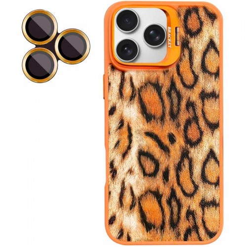 Чохол TPU+PC Wild Leopard with Magnetic Fit and Lens для Apple iPhone 15 Pro (6.1") Orange