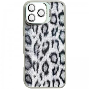 Чохол TPU+PC Wild Leopard with Magnetic Fit and Lens для Apple iPhone 16 Pro (6.3") Grey