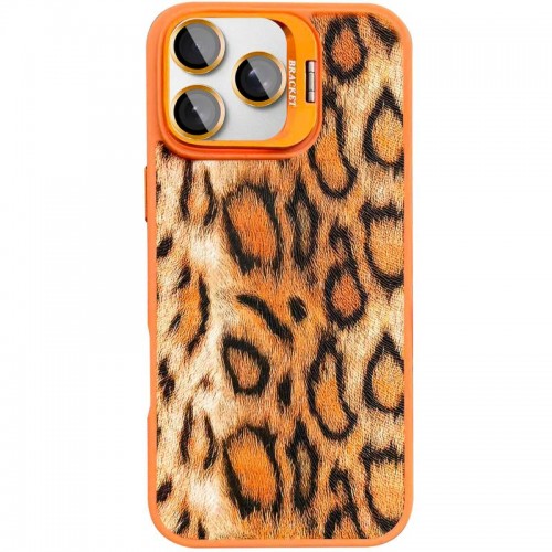Чохол TPU+PC Wild Leopard with Magnetic Fit and Lens для Apple iPhone 16 Pro (6.3") Orange