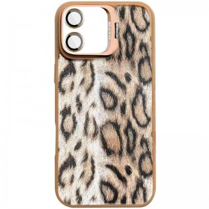 Чохол TPU+PC Wild Leopard with Magnetic Fit and Lens для Apple iPhone 17 (6.3") Brown