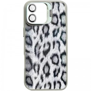 Чохол TPU+PC Wild Leopard with Magnetic Fit and Lens для Apple iPhone 17 (6.3") Grey