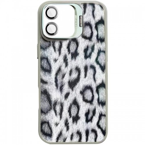 Чехол TPU+PC Wild Leopard with Magnetic Fit and Lens для Apple iPhone 17 (6.3") Серый