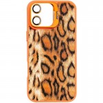 Чехол TPU+PC Wild Leopard с магнитным креплением и защитой камеры для Apple iPhone 17 (6.3") Оранжевый