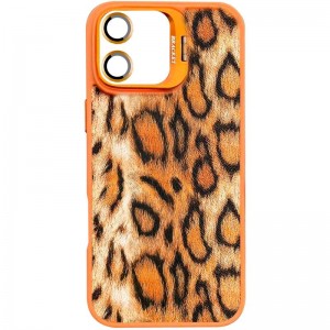 Чохол TPU+PC Wild Leopard with Magnetic Fit and Lens для Apple iPhone 17 (6.3") Orange