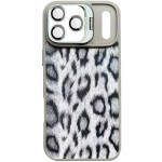 Чохол TPU+PC Wild Leopard with Magnetic Fit and Lens для Apple iPhone 17 Pro (6.3") Grey