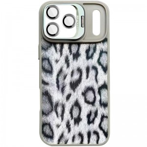 Чохол TPU+PC Wild Leopard with Magnetic Fit and Lens для Apple iPhone 17 Pro (6.3") Grey
