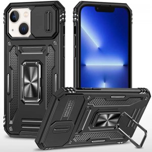 Ударостійкий чохол Camshield Army Ring для Apple iPhone 15 (6.1") Чорний / Black