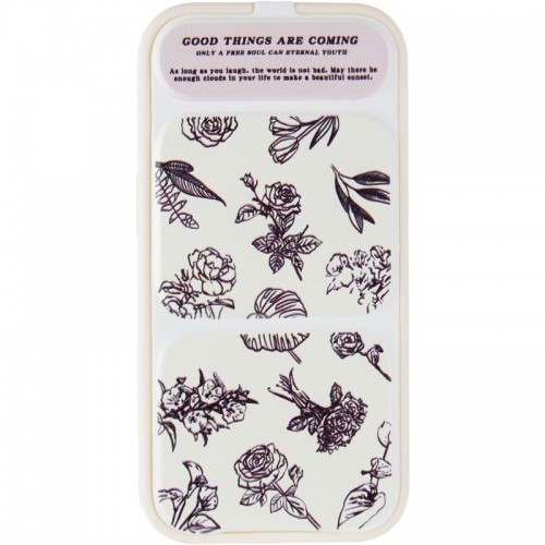 Чехол TPU Panel Stand для Apple iPhone 15 Pro (6.1") Floral Sketch