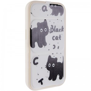 Чохол TPU Panel Stand для Apple iPhone 15 Pro Max (6.7") Black Cat