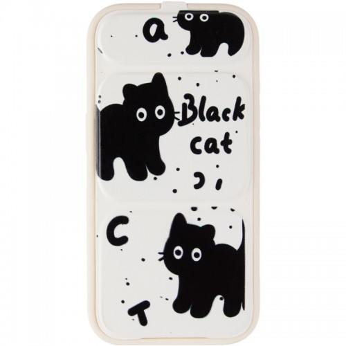 Чохол TPU Panel Stand для Apple iPhone 15 Pro Max (6.7") Black Cat
