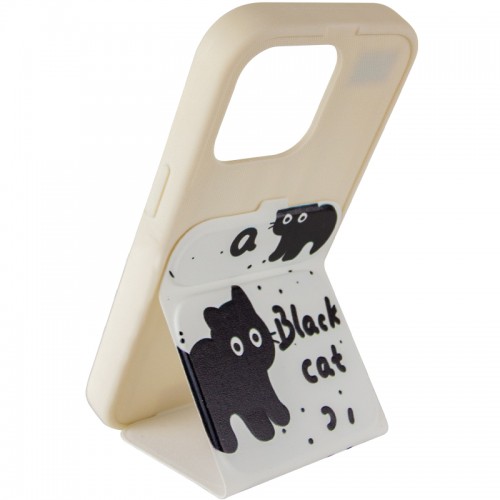 Чохол TPU Panel Stand для Apple iPhone 15 Pro Max (6.7") Black Cat