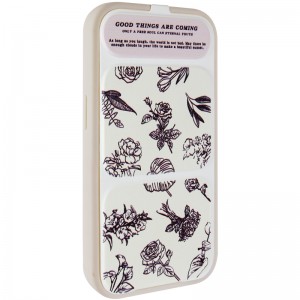 Чохол TPU Panel Stand для Apple iPhone 15 Pro Max (6.7") Floral Sketch
