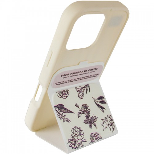 Чехол TPU Panel Stand для Apple iPhone 16 Pro (6.3") Floral Sketch