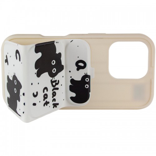 Чехол TPU Panel Stand для Apple iPhone 16 Pro Max (6.9") Black Cat