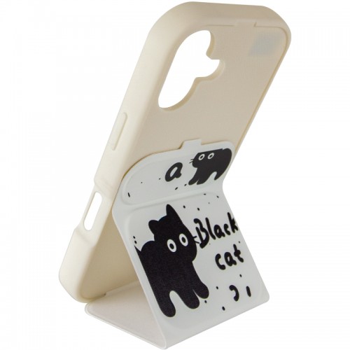 Чехол TPU Panel Stand для Apple iPhone 17 (6.3") Black Cat