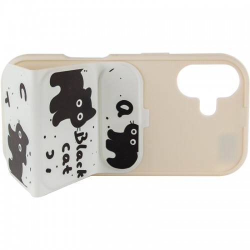 Чехол TPU Panel Stand для Apple iPhone 17 (6.3") Black Cat