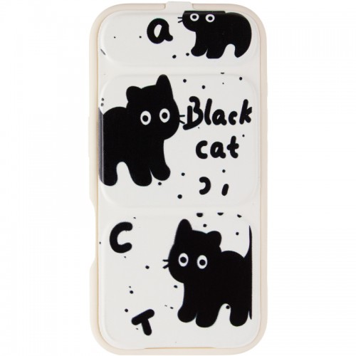 Чехол TPU Panel Stand для Apple iPhone 17 Pro (6.3") Black Cat