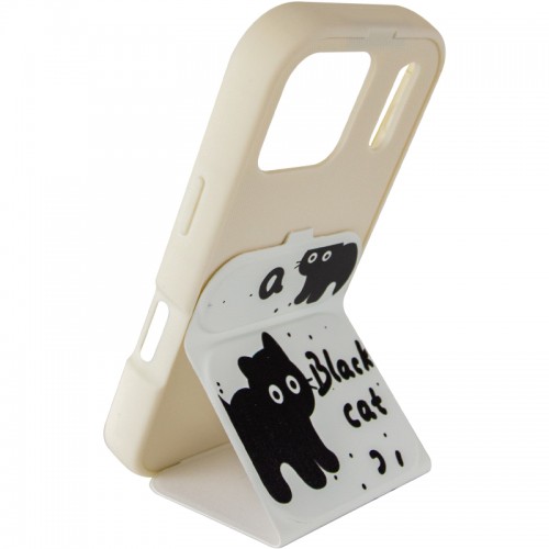 Чехол TPU Panel Stand для Apple iPhone 17 Pro (6.3") Black Cat
