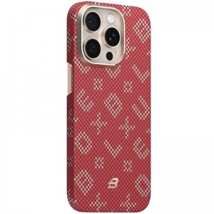 TPU+PC чохол Blueo Gilded Tactile Woven with Magnetic Fit для Apple iPhone 15 Pro (6.1") Red