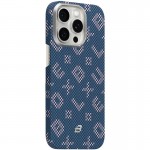 TPU+PC чехол Blueo Gilded Tactile Woven с магнитным креплением для Apple iPhone 15 Pro (6.1") Синий