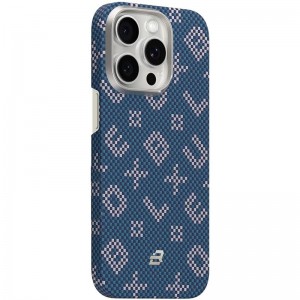 TPU+PC чохол Blueo Gilded Tactile Woven with Magnetic Fit для Apple iPhone 15 Pro (6.1") Blue
