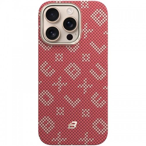 TPU+PC чехол Blueo Gilded Tactile Woven с магнитным креплением для Apple iPhone 15 Pro Max (6.7") Красный
