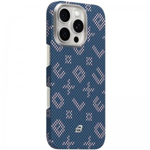 TPU+PC чохол Blueo Gilded Tactile Woven with Magnetic Fit для Apple iPhone 16 Pro Max (6.9") Blue