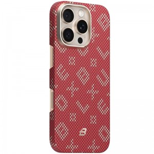 TPU+PC чохол Blueo Gilded Tactile Woven with Magnetic Fit для Apple iPhone 16 Pro Max (6.9") Red