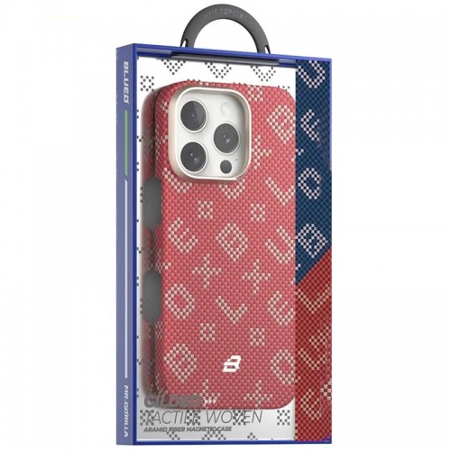 TPU+PC чохол Blueo Gilded Tactile Woven with Magnetic Fit для Apple iPhone 16 Pro Max (6.9") Red