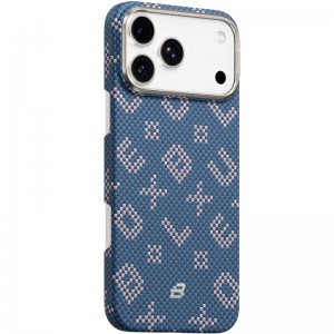 TPU+PC чохол Blueo Gilded Tactile Woven with Magnetic Fit для Apple iPhone 17 Pro (6.3") Blue