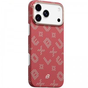 TPU+PC чохол Blueo Gilded Tactile Woven with Magnetic Fit для Apple iPhone 17 Pro Max (6.9") Red