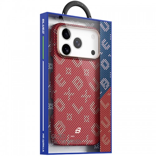 TPU+PC чохол Blueo Gilded Tactile Woven with Magnetic Fit для Apple iPhone 17 Pro Max (6.9") Red