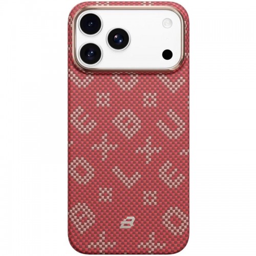 TPU+PC чохол Blueo Gilded Tactile Woven with Magnetic Fit для Apple iPhone 17 Pro Max (6.9") Red