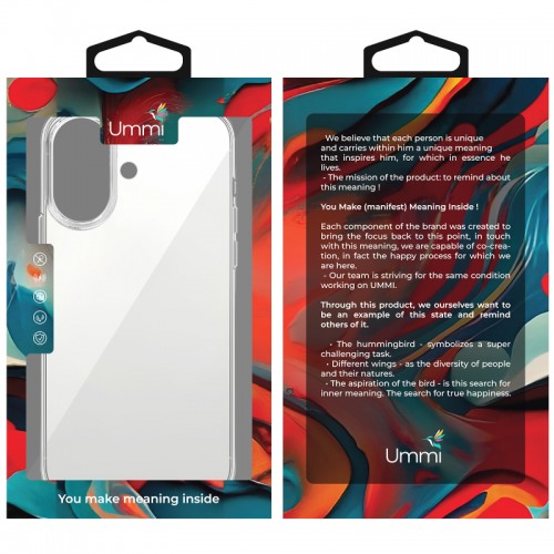 Чохол TPU Ummi transparent для Apple iPhone 16 Plus (6.7") Clear