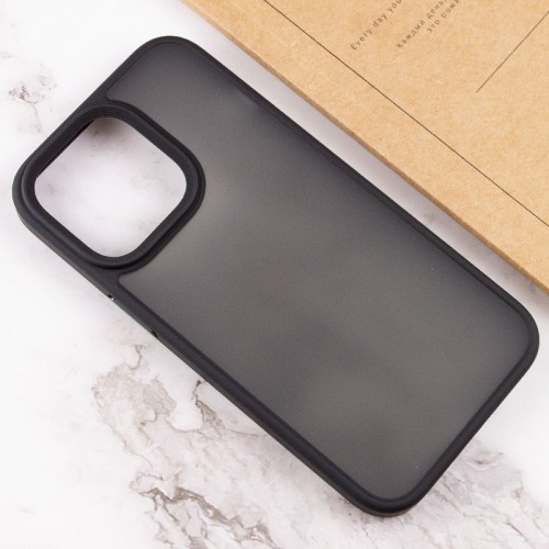 TPU+ПК чехол Metal Buttons для Apple iPhone 15 Pro (6.1") Черный / Black