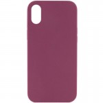 Чохол Silk Full Protective (AA) NO LOGO для Apple iPhone X / XS (5.8") Бордовий / Plum