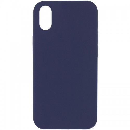 Чохол Silk Full Protective (AA) NO LOGO для Apple iPhone X / XS (5.8") Темно-синій / Midnight blue