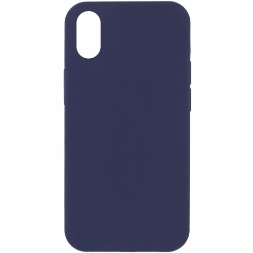 Чохол Silk Full Protective (AA) NO LOGO для Apple iPhone XR (6.1") Темно-синій / Midnight blue