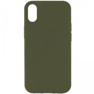Чехол Silk Full Protective (AA) БЕЗ ЛОГОТИПА для Apple iPhone XS Max (6.5") Зеленый / Темно-оливковый